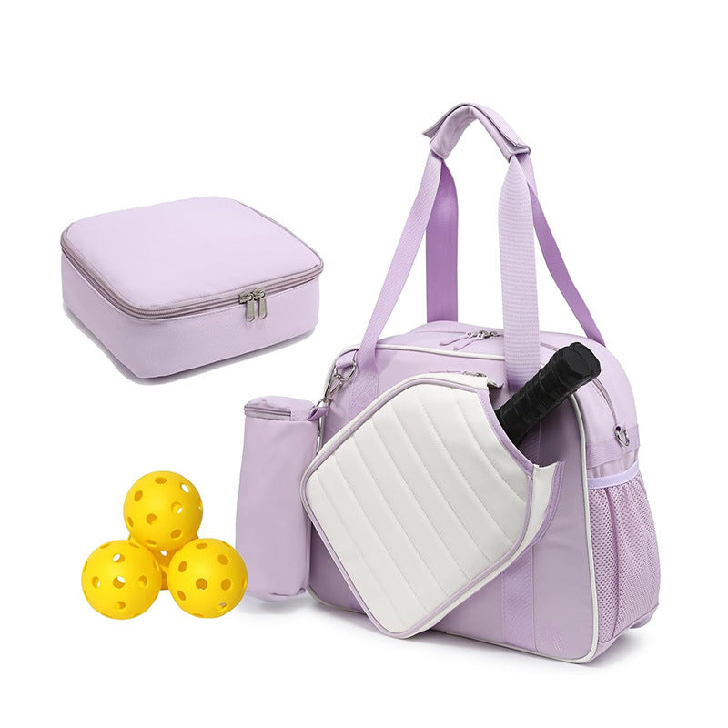 Waterproof Pickleball Bag Tote Shoulder Bag with Cooler Bag and Ball Bag 3-Piece Set
