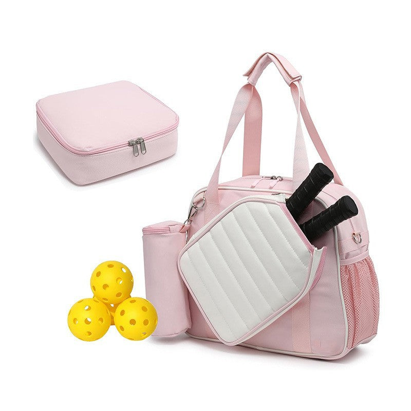 Waterproof Pickleball Bag Tote Shoulder Bag with Cooler Bag and Ball Bag 3-Piece Set