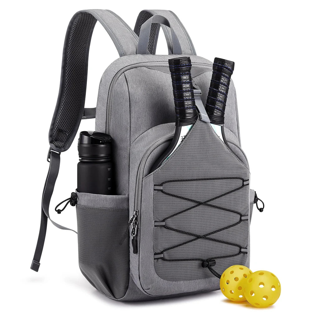 Pickleball racket backpack with hook