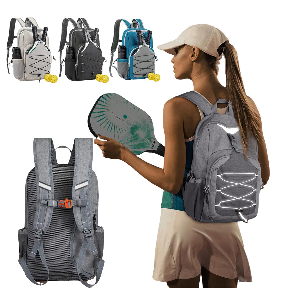 Pickleball racket backpack with hook
