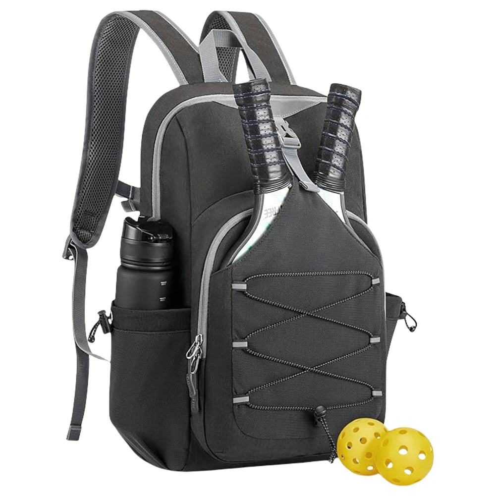 Pickleball racket backpack with hook