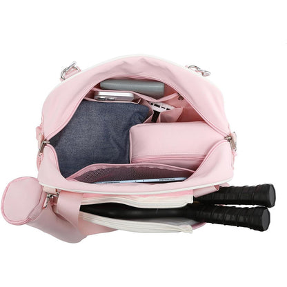 Waterproof Pickleball Bag Tote Shoulder Bag with Cooler Bag and Ball Bag 3-Piece Set