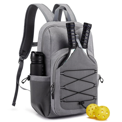 Pickleball racket backpack with hook