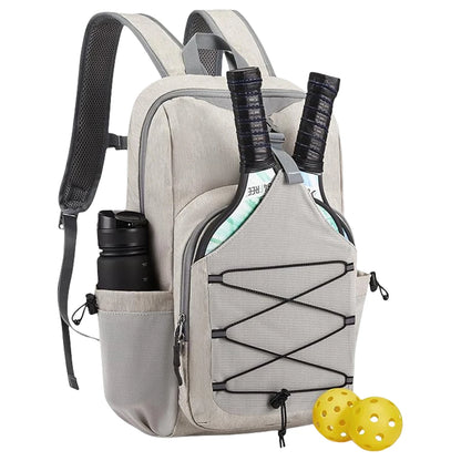Pickleball racket backpack with hook